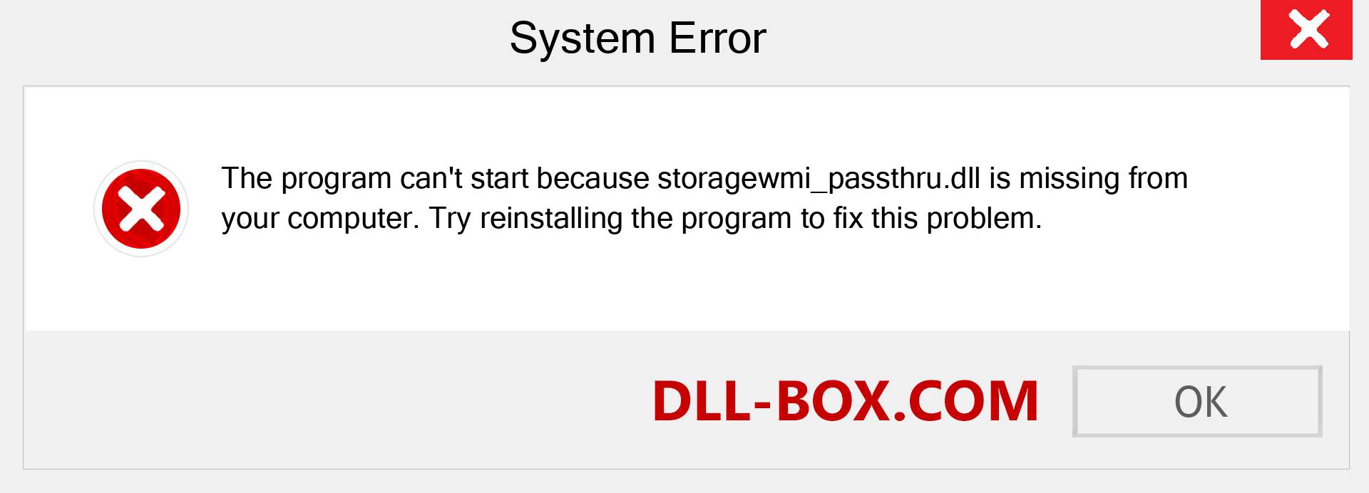  storagewmi_passthru.dll file is missing?. Download for Windows 7, 8, 10 - Fix  storagewmi_passthru dll Missing Error on Windows, photos, images