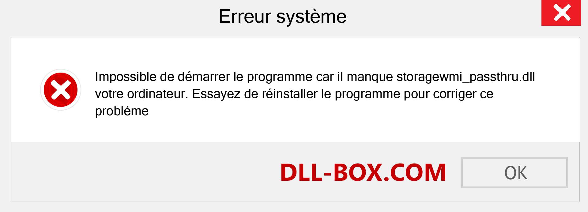 Le fichier storagewmi_passthru.dll est manquant ?. Télécharger pour Windows 7, 8, 10 - Correction de l'erreur manquante storagewmi_passthru dll sur Windows, photos, images